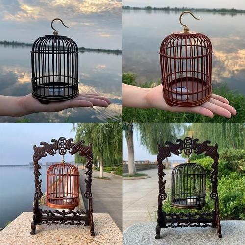 速发蝈蝈笼子蟋蟀爬虫鸣虫叫罐用具蛐蛐纯手工竹编竹制挂架自制蚂