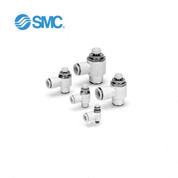 SMC  不锈钢速度控制阀 带快速接头 弯头型 AS4201FG-04-10S