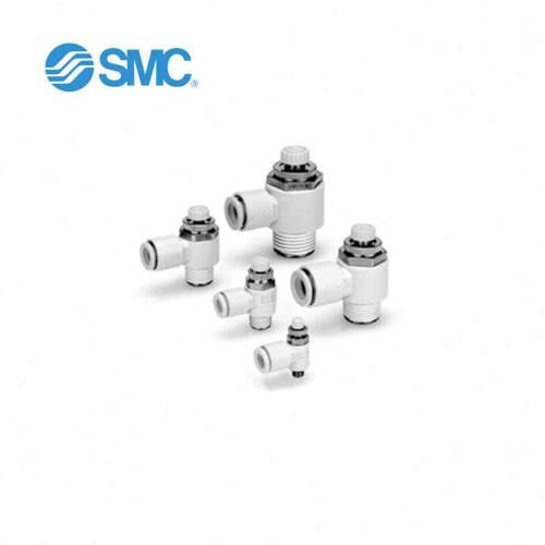 SMC  不锈钢速度控制阀 带快速接头 弯头型 AS4201FG-04-10S