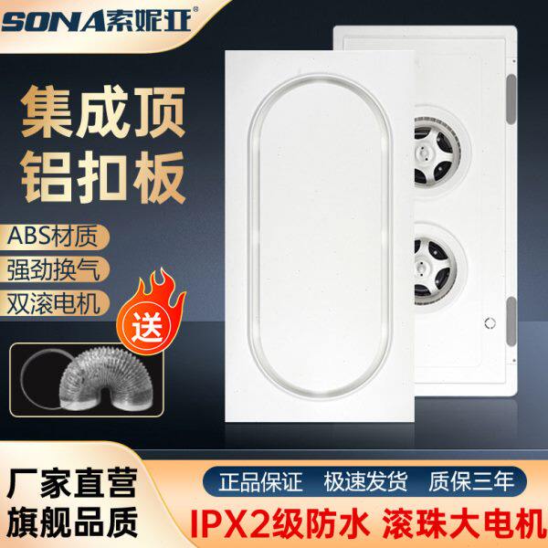 吸顶式300x600 双电机排气扇集成吊顶厨房卫生间大功率抽风换气扇