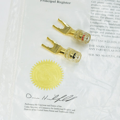 无损纯铜音响插座音箱线插头转换头转接线器Y型叉子转香蕉头母