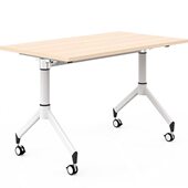 恒衡培训桌长条桌简约员工折叠桌椅组合双人课桌会议桌翻板办公桌