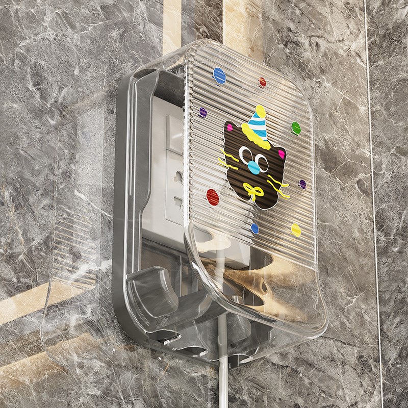 86型加高加大插座防水罩遮挡盒浴室漏电开关防溅盒热水器保护罩盖