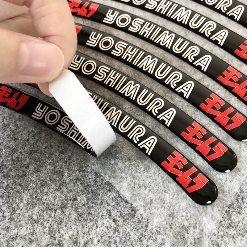 摩托车反光轮毂立体贴纸改装饰轮胎钢圈贴花防水适用铃木川崎KTM