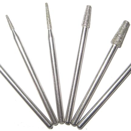 电镀金刚砂磨头 技工金刚石类工具 玉石金属晶体雕刻  锥形平头