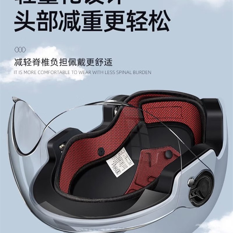 3c认证电动车头盔男女士摩托车夏季电瓶车骑行半盔四季通用安全帽