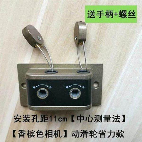 太太手摇器晾衣架配件好升降晒被架动滑轮钢丝万向顶盖支架顶座