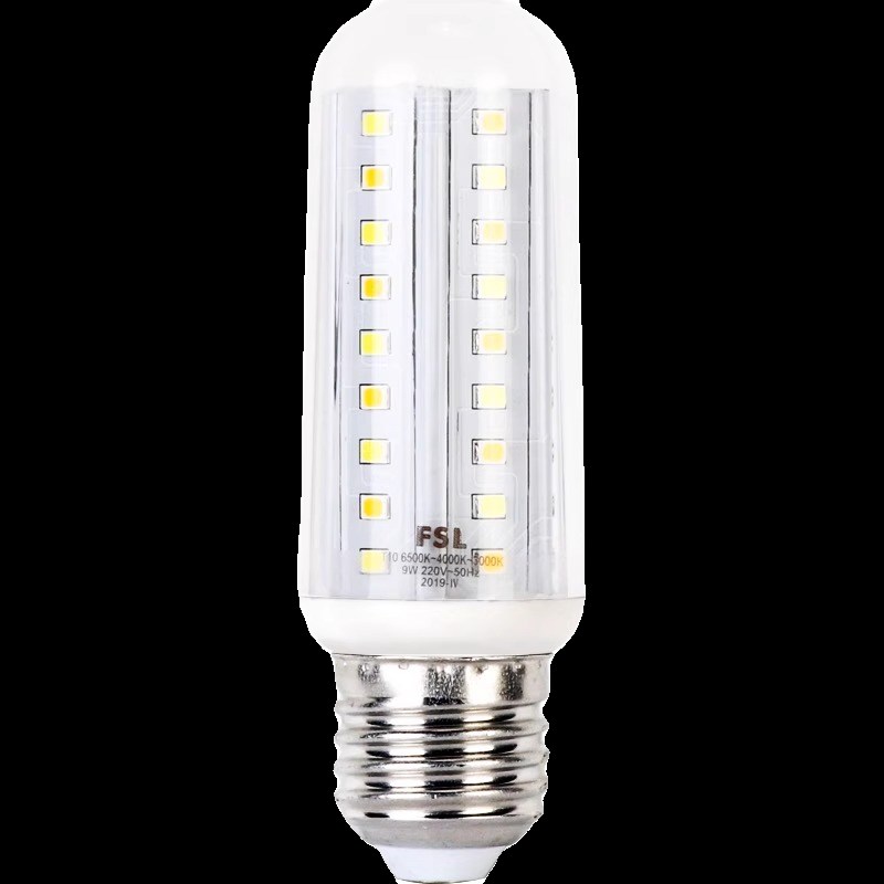 佛山照明LED灯泡玉米灯家用e14螺口节能灯暖白三色光照明吊灯光源