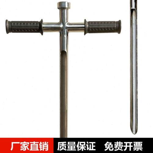 304全不锈钢取土钻取土器 带刻度 1米 取样器土钻可加杆 直通长槽