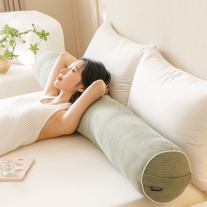 玉米绒长条c抱枕可拆洗侧睡夹腿睡觉孕妇床上女生骑靠圆柱枕头简