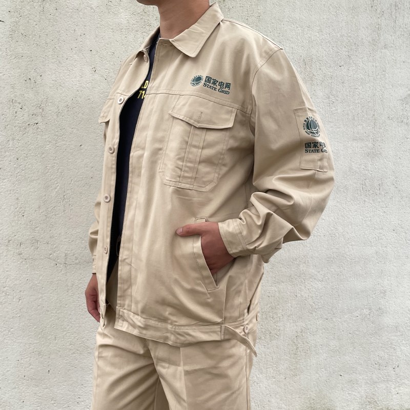 秋冬国家电网双层纯棉工作服套装男装加厚防静电力电工电焊服耐磨