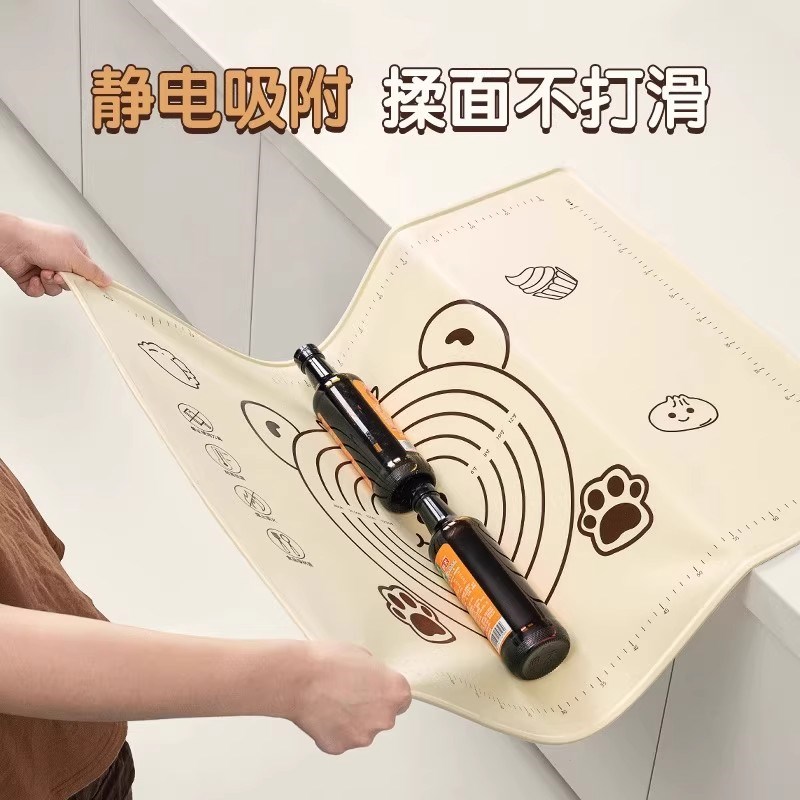 揉面垫加厚食品级液态硅胶垫家用案板面板耐高温垫子擀面垫擀面杖