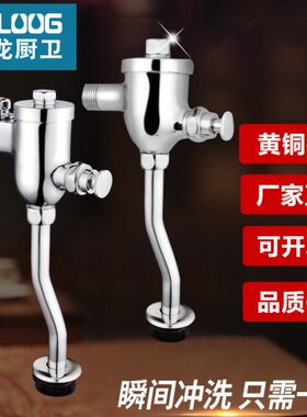 时龙 全铜小便器手按式冲水阀  延时冲洗阀 节水冲水阀小便阀CL09
