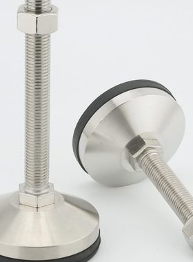 D120  SUS304不锈钢脚杯防滑防震黑色橡胶垫重型地脚支撑脚可调脚