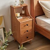 实木斗柜储物柜夹缝柜简约边柜角柜收纳窄柜置物柜床头柜