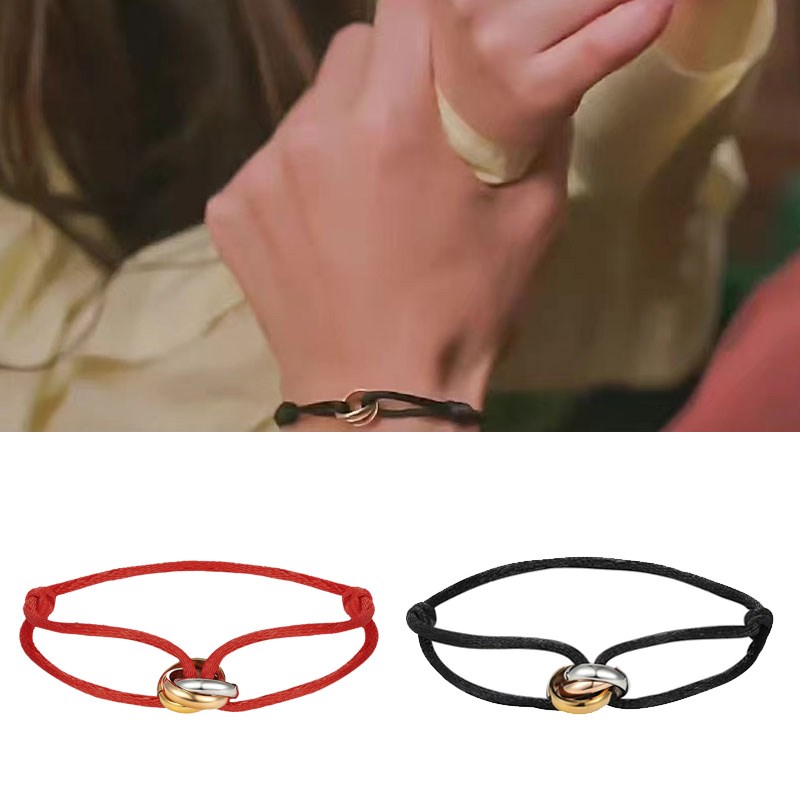 2024a谢之遥李现同款手绳小皮筋送给男朋友情侣手链一对头绳带手