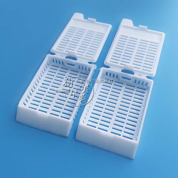 组织包埋盒 200个/包 长条形侧面带孔 带可拆段式盖 白色