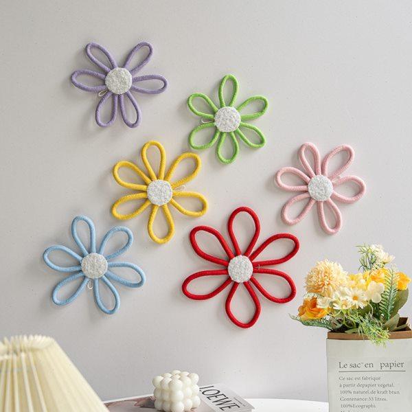 棉绳小花墙饰儿童房幼儿园环创材料墙壁装饰挂件雏菊花朵可爱挂饰,家居饰品,壁饰,淘宝优惠券,粉丝福利购,淘宝优惠卷