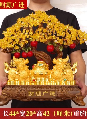 貔貅招财摆件一对家居q客厅聚宝盆办公商铺收银台开业礼品实用大