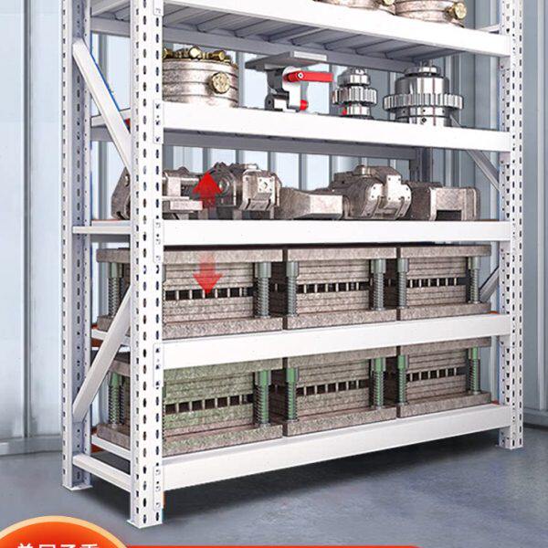 白色模具仓储货架重型置物架500kg加厚工业仓库工厂五金储物架子