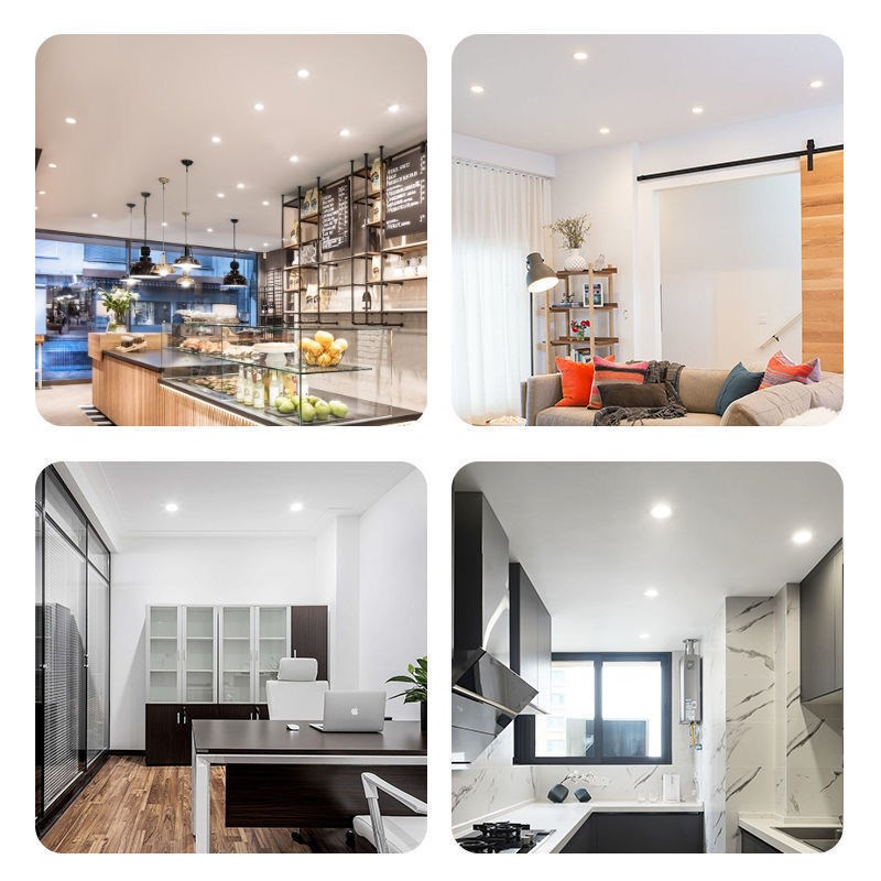 筒灯led天花灯嵌入式家用客厅7.5/8公分三色变光过道吊顶孔灯射灯