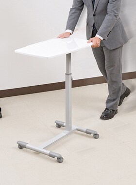 日本山业 电脑升降桌演讲台懒人床边桌笔记本落地桌100-DESK044