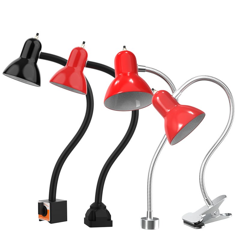 LED机床工作e27灯泡灯罩维修软管铣床车床灯220v强磁照明工业台灯