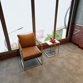 北欧铁艺客厅单人懒人沙发椅网红阳台休闲接待洽谈会客茶几沙滩椅