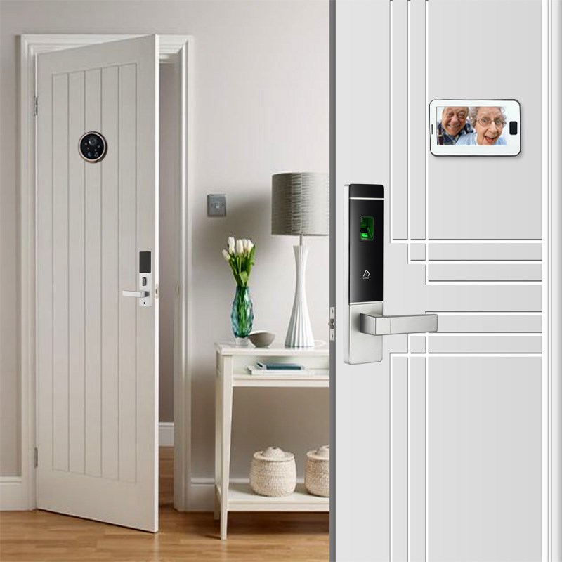 智能可视门铃带显示屏防盗门电子猫眼通用门镜高清广角夜视摄像头