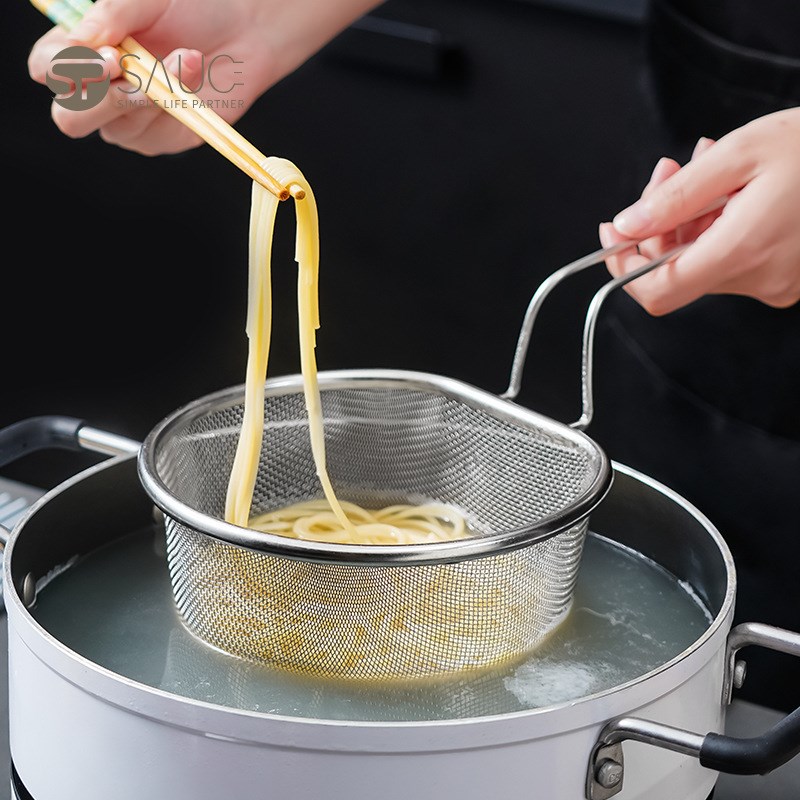 不锈钢漏勺沥水篮家用厨房捞面勺细网煮面油炸漏网火锅过滤网