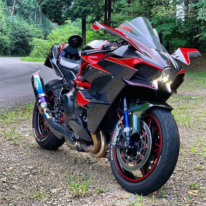 可上牌川崎H2摩托车小忍者蛟龙进口机车燃油双缸水冷400c跑车整车