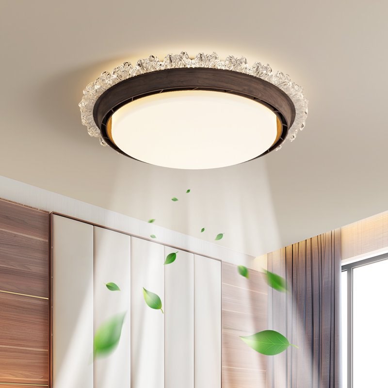 励昌无叶风扇灯简约现代风北欧房间卧室灯餐厅圆形阳台无叶风扇灯