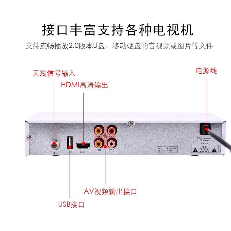 电视天线地面波数字家用室内无线高清通用信号接收器机顶盒农村