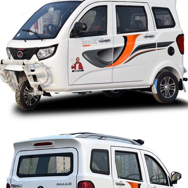 金合兴微型汽车全封闭燃油三轮车家用踏板车可用于品牌汽油摩托车