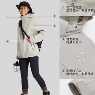 2024秋冬新款户外情侣款三合一抓绒两件套冲锋衣男款登山服女款