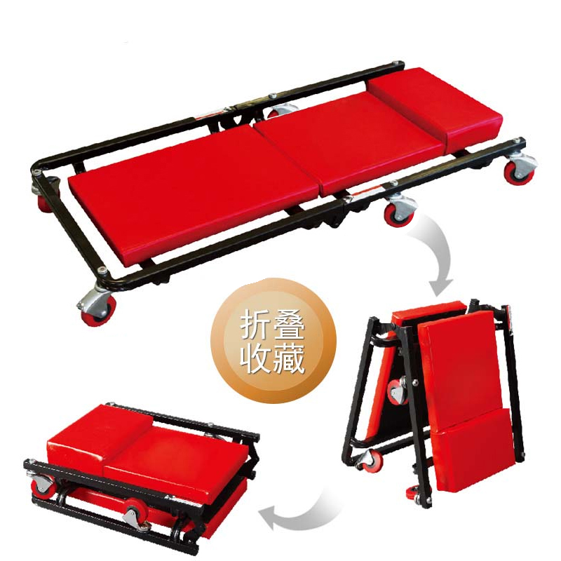 修车躺板折叠式36寸钢质滑板汽车底盘维修板汽保工具便携汽修睡板