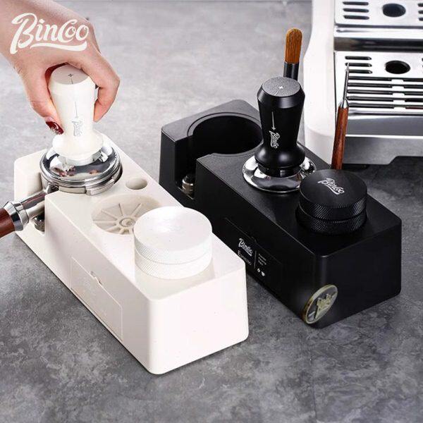 Bincoo咖啡机压粉器底座布粉器三件套弹力压粉锤敲渣桶工具全套