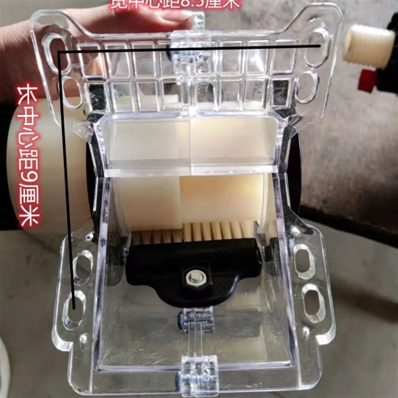 新款施肥器排肥盒前后带清肥口播种撒肥机配件加大肥手调透明肥盒