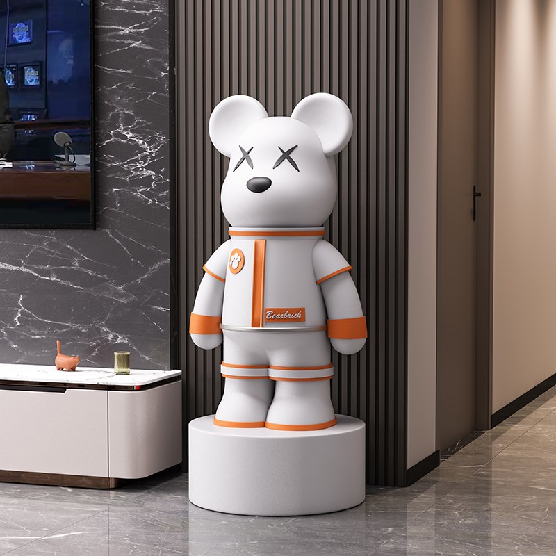 大型落地暴力熊装饰摆件客厅卡通朋友送礼创意多巴胺轻奢乔迁礼品