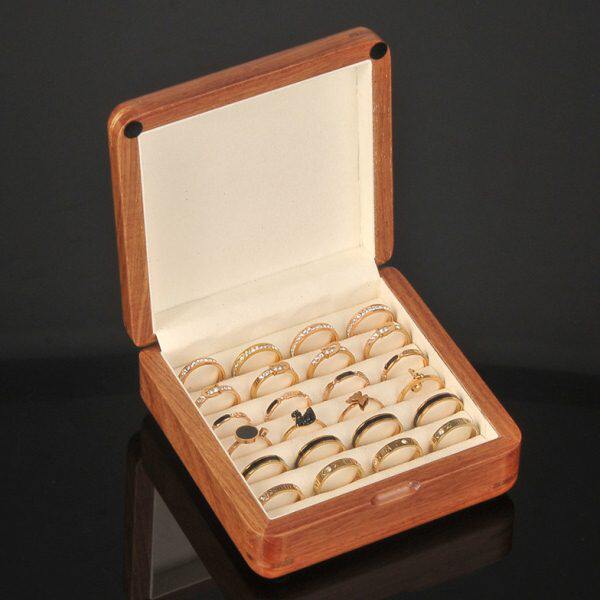 俪丽非洲花梨木戒指盒袖扣耳钉收藏琴弦拨片收纳盒首饰盒手饰品盒