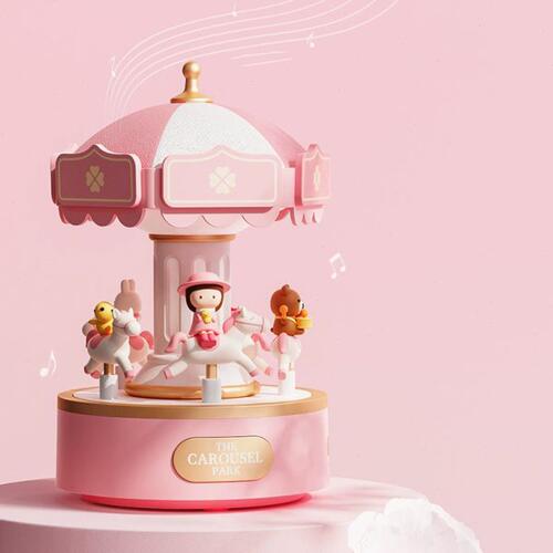 儿童节生日礼物小女孩公主小学生旋转木马音乐盒八音盒送女生女童