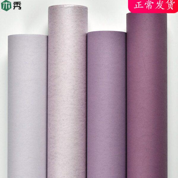 浅紫淡紫深紫色墙壁纸女孩卧室墙纸2023新款网红房间高级感非自粘
