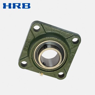 HRB UCF210 哈尔滨轴承带顶丝外圆柱面球带座方形 F90510