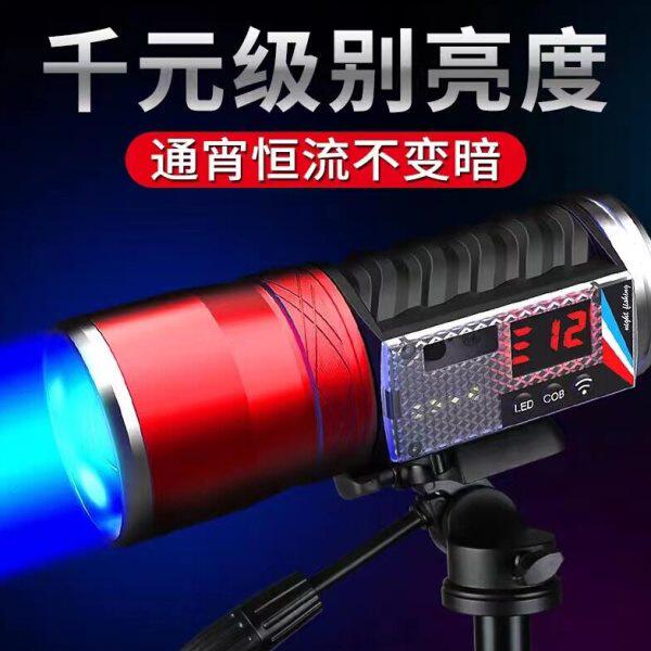 夜钓灯钓鱼灯超亮蓝光紫光手电筒驱蚊氙气强光大功率野钓台钓装备