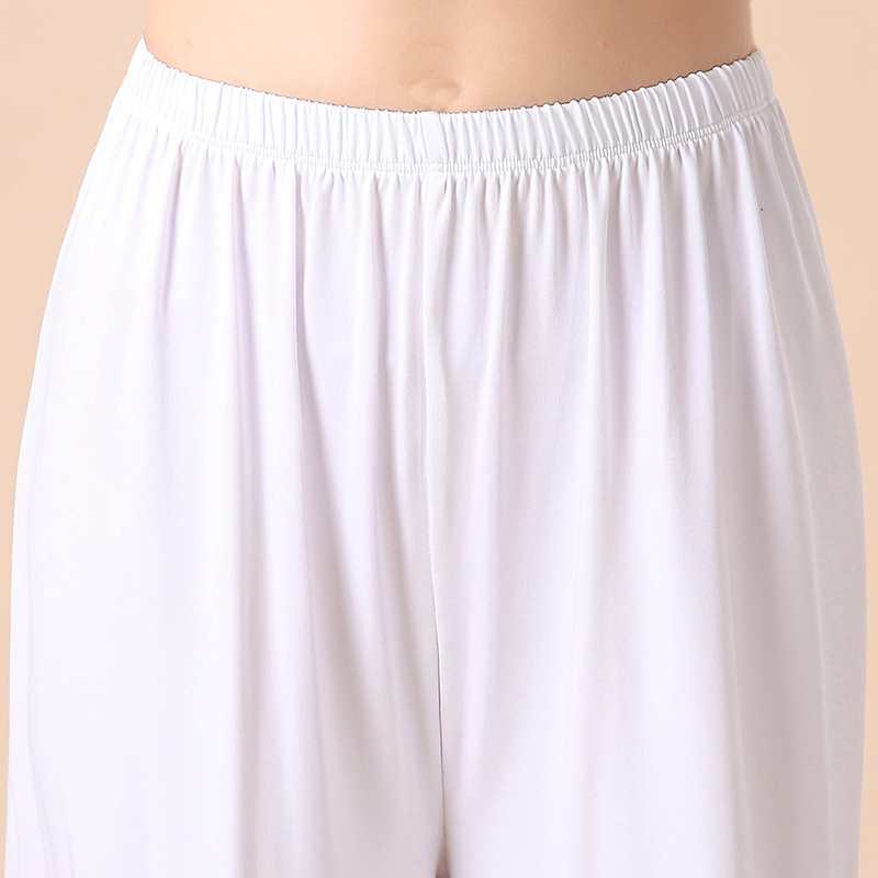 春夏阔腿裤广场舞服装牛奶丝女拉丁舞蹈裤跳舞表演练习练功喇叭裤