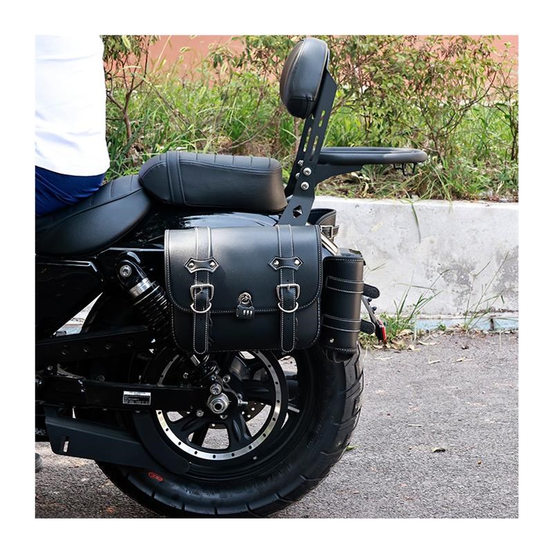 适用香帅XS650N边包复古侧边包边箱改装靠背快拆摩托车头盔帆布包