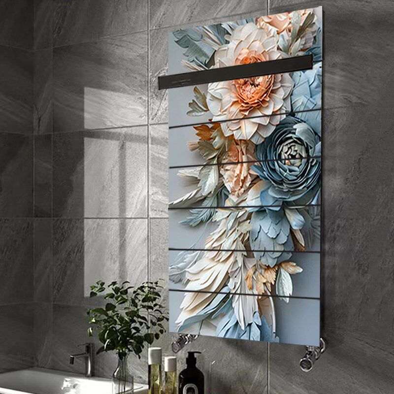 铜铝复合小背篓暖气片家用集中供暖散热片超薄艺术暖气水暖毛巾架