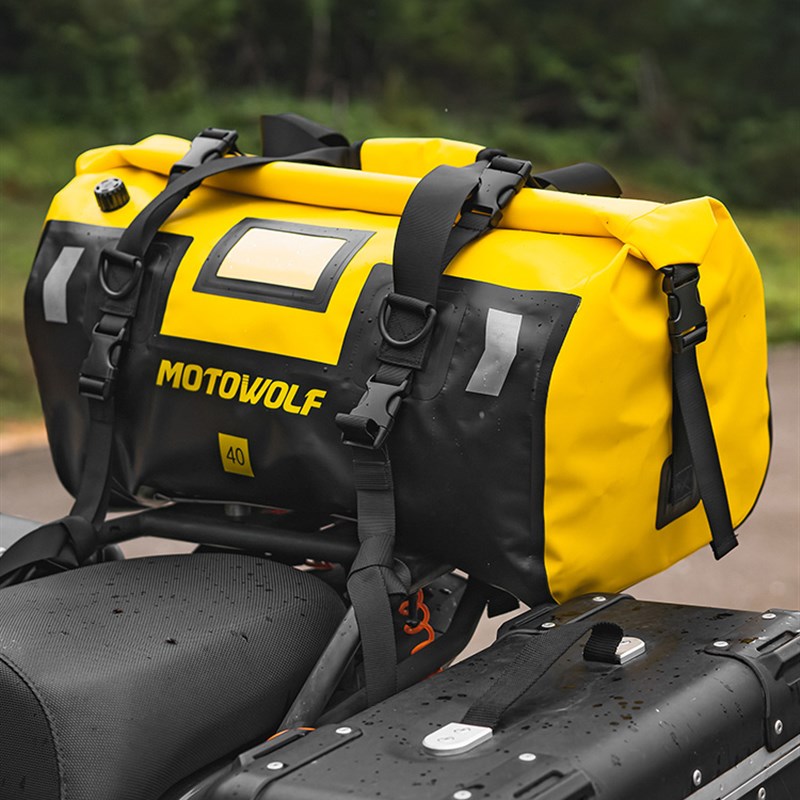 Modo狼摩托车骑防水头盔袋摩托车旅行袋骑手装备拉力赛后尾袋背包
