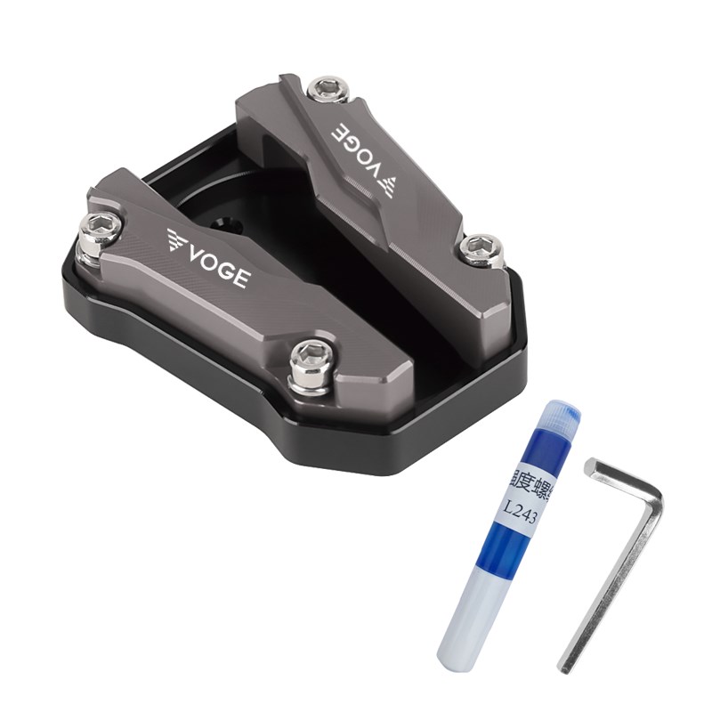 适用无极复古摩托车500AC改装边撑加大底座防滑边撑垫 侧脚架加宽