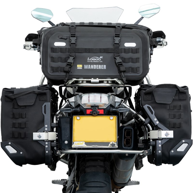 LOBOO萝卜流浪者边包TPU大容量硬壳防水马鞍包挂包快拆摩托车侧包